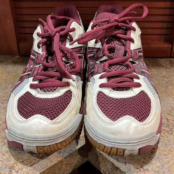 ASICS Gel 1120 Volleyball Shoes Pearl Maroon Sz 7 - Picture 2 of 7